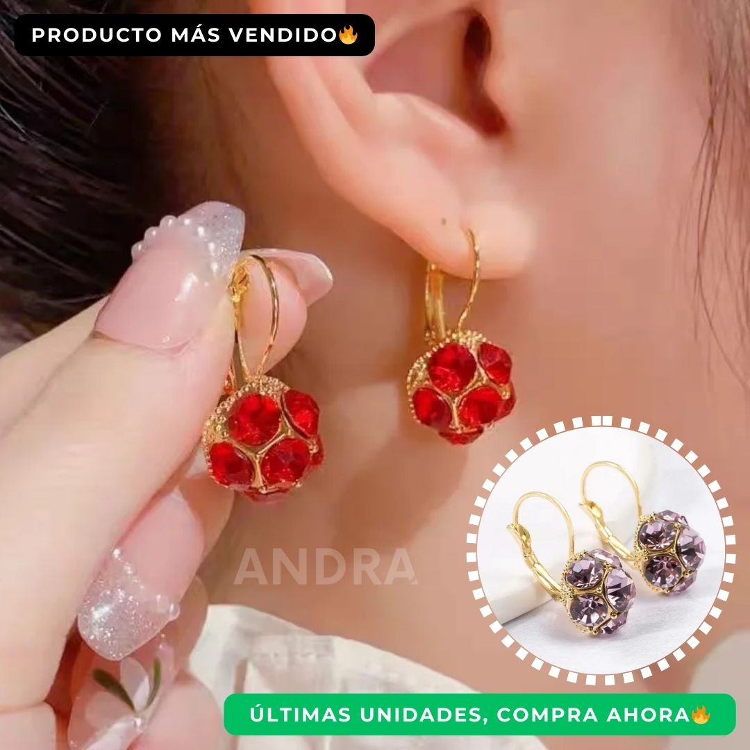 Aretes Bola Cristal