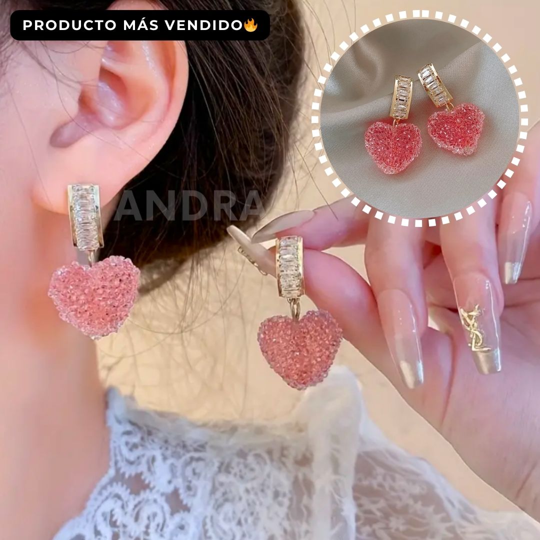 Aretes Corazón Caramelo